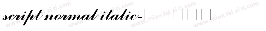 script normal italic字体转换